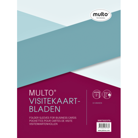 Showtas Multo 23-gaats A4 235x312mm PP voor 10 visitekaartjes 10 stuks
