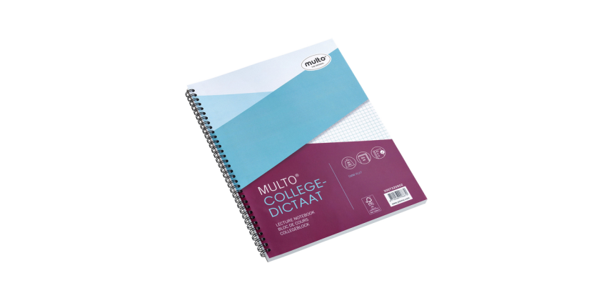 Bloc de cours Multo A4 carreau 5x5mm 23 perf 160 pages 80g blanc