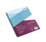 Collegeblok Multo A4 ruit 10x10mm 23-gaats 160 pagina's 80gr wit