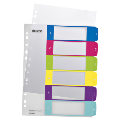 Leitz WOW printbare index, 6 tabs