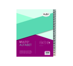 Tabbladen Multo A5 17-gaats alfabet PP grijs