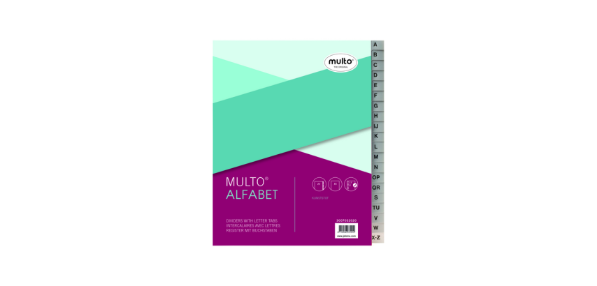 Multo Register A5 17-fach gelocht A-Z PP grau