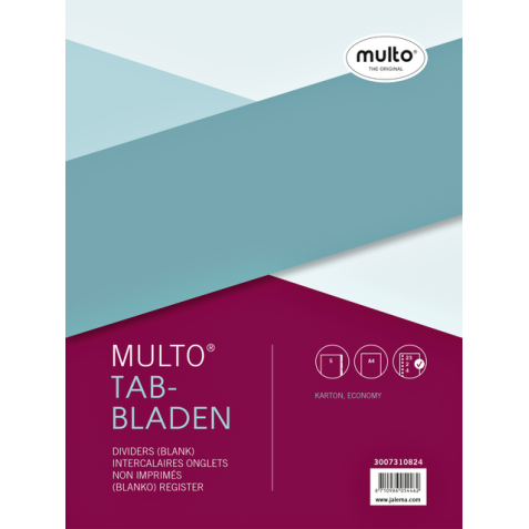 Intercalaire Multo Economy A4 23 perforations onglets assorti