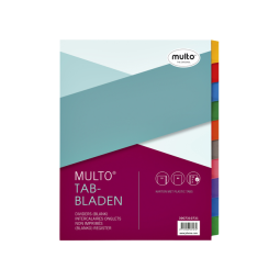 Tabbladen Multo A4 23-gaats 10-delig wit karton 220gr