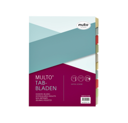Intercalaire Multo A4 23 perforations 10 onglets carton assorti