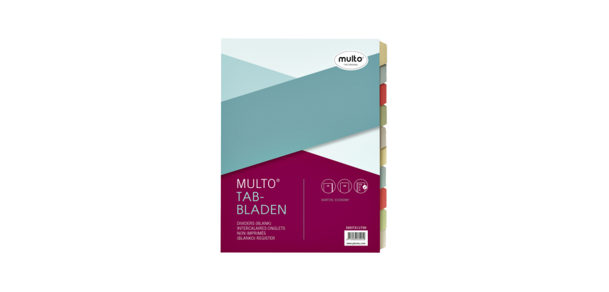 Multo A4 Divider 23 holes 10 assorted cardboard tabs