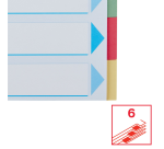 Tabbladen Esselte Premium A4 6-delig karton 23-rings assorti