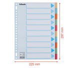 Intercalaire Esselte Premium A4 10 onglets 23 perf carton assorti