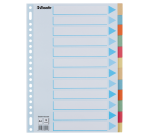 Esselte Premium Divider A4 12 Tabs 23-Hole Assorted Cardboard