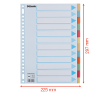 Esselte Premium Divider A4 12 Tabs 23-Hole Assorted Cardboard