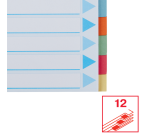 Esselte Premium Divider A4 12 Tabs 23-Hole Assorted Cardboard