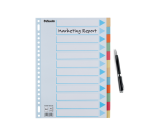 Esselte Premium Divider A4 12 Tabs 23-Hole Assorted Cardboard