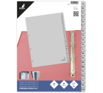 Tabbladen Kangaro 4-gaats G420AZ 20-delig alfabet grijs PP