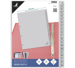 Kunststoffregister Kangaro G420AZ-B A4 4-fach gelocht 20 Tabs A-Z Groß PP Grau