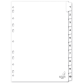Intercalaire Kangaro PK410C A4 4 perforations numéro 1-10 carton blanc