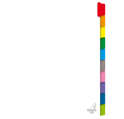 Intercalaire Kangaro PK410M A4 23 perforations 10 onglets carton blanc