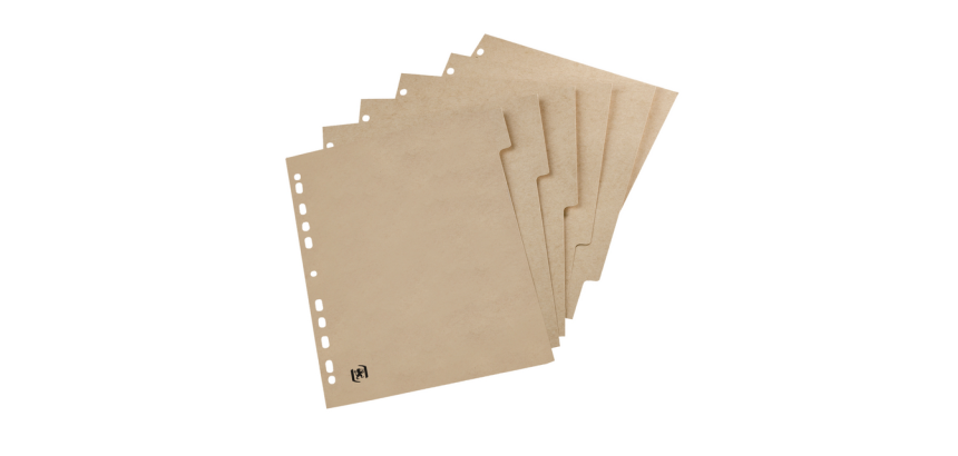 Oxford Touareg Divider A4 11 Holes 5 Natural Cardboard Tabs