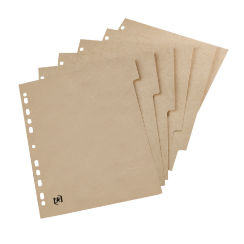 Intercalaires carton TOUAREG, uni, A4, 5 touches