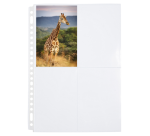 Pochette photo Multo A4 23 perf 4 compartiments 10x15cm PP transparant 10 pièces