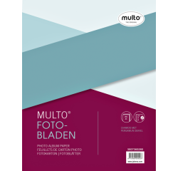 Feuilles photo Multo A4 23 anneaux + couverture chamois 20 feuilles