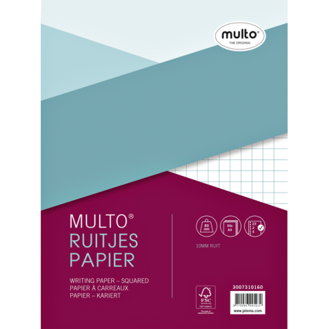 Intérieur Multo A4 23 perforations carreau 10mm 50 feuilles