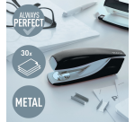 Leitz NeXXt WOW Metal Stapler, 30 Sheets, Black