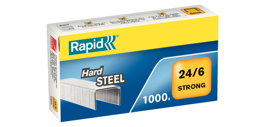 Agrafes Rapid 24/6 acier strong 1000 pièces