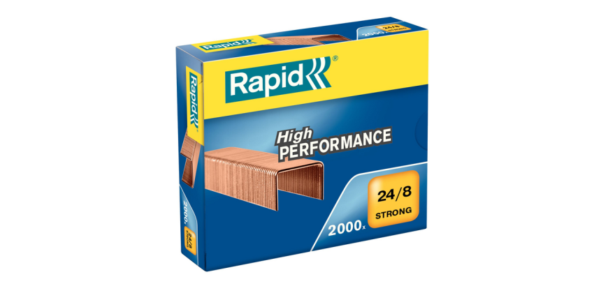 Agrafes Rapid 24/8 cuivré strong 2000 pièces