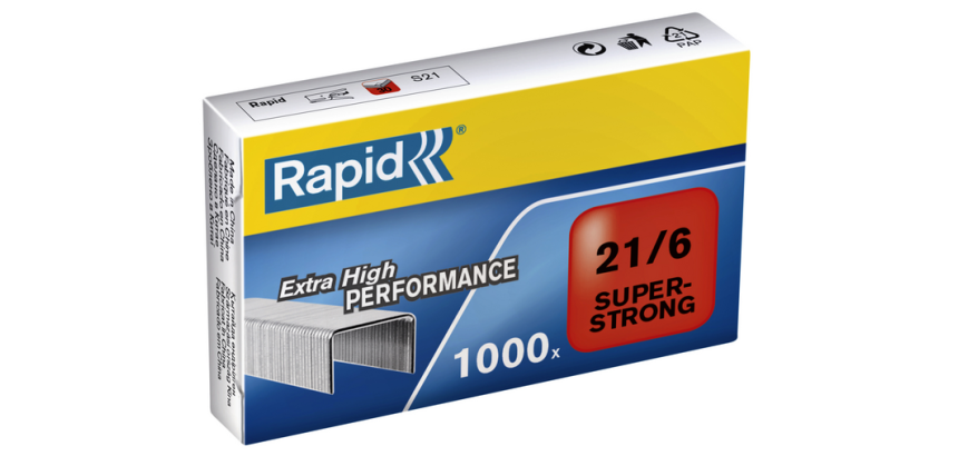 Agrafes Rapid 21/6 galvanisé super strong 1000 pcs