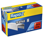 Agrafes Rapid 43/6 textile galvanisé strong 10.000 pièces