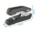 Agrafeuse Rapid S30c demi-bande 30 feuilles 24/6 noir/gris