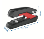 Agrafeuse Rapid SO30C demi-bande 30 feuilles 24/6 noir/rouge