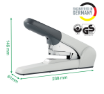 Agrafeuse Leitz 5552 Heavy Duty Flat Clinch 60 feuilles argent