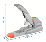 Agrafeuse Rapid Supreme Duax Heavy Duty 170 feuilles argent/orange