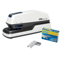 Nietmachine elektrisch Rapid Optima Grip 20vel zilver/zwart
