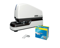 Agrafeuse Rapid Optima 60E électrique sans contact 60 feuilles blanc/noir