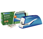 Agrafeuse électrique Leitz NeXXt 5566 WOW 10 feuilles E1 bleu