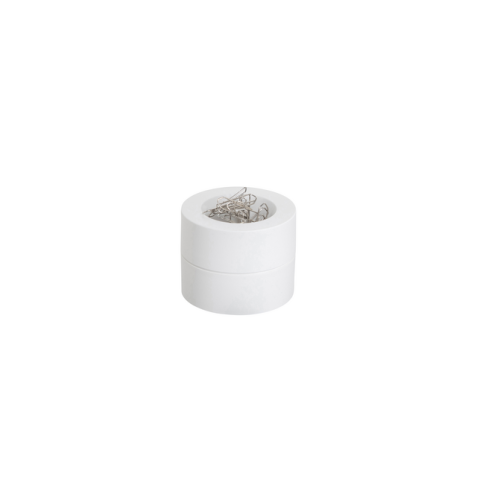 Papercliphouder MAUL Pro magnetisch Ø73mmx60mm wit