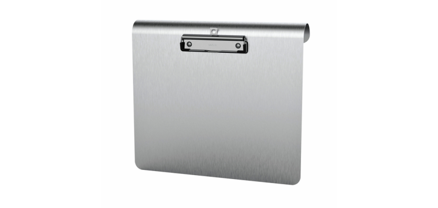 MAULmedic Clipboard A4 Landscape Stainless Steel Clip Aluminum