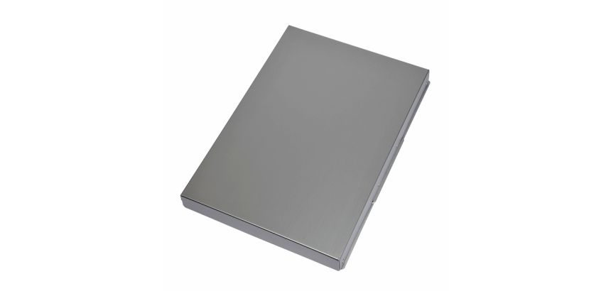 Porte-bloc avec coffret MAULassist A4 ouverture latérale aluminium