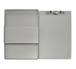 Porte-bloc avec coffret MAULassist A4 ouverture latérale aluminium
