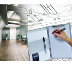 Porte-bloc avec coffret MAULassist A4 ouverture latérale aluminium