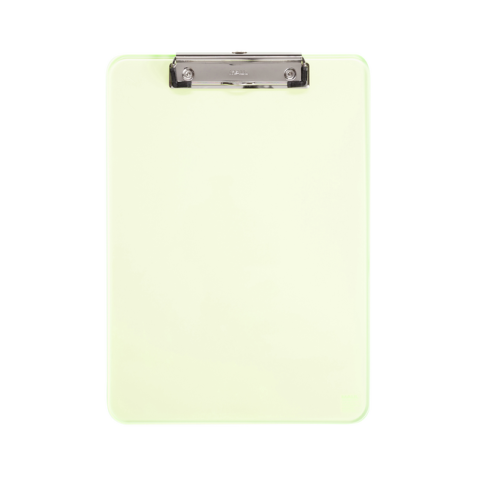 Porte-bloc MAUL A4 portrait PS transparent néon jaune