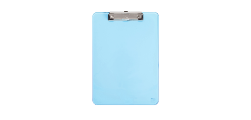 Klembord MAUL A4 staand transparant PS neon blauw