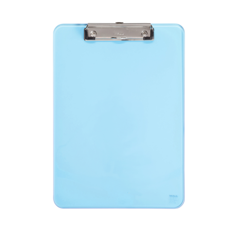 Porte-bloc MAUL A4 portrait PS transparent néon bleu