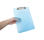 Porte-bloc MAUL A4 portrait plastique transparent néon bleu