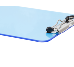 Porte-bloc MAUL A4 portrait plastique transparent néon bleu