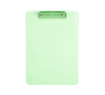 MAUL Klemmbrett A4 Hochformat aus transparentem neongrünem Kunststoff