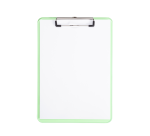 MAUL Klemmbrett A4 Hochformat aus transparentem neongrünem Kunststoff