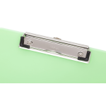 MAUL Klemmbrett A4 Hochformat aus transparentem neongrünem Kunststoff